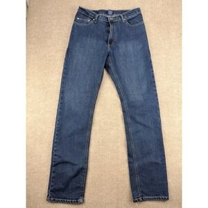 Jeans Full Blue 32x34 Straight Leg Medium Wash Denim Men's